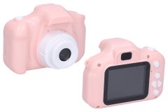 Otroški digitalni fotoaparat roza barve - fotografije 48 milijonov pik na palec, videoposnetki Full HD