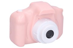 Otroški digitalni fotoaparat roza barve - fotografije 48 milijonov pik na palec, videoposnetki Full HD