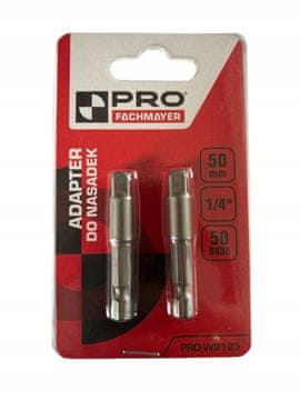 shumee ADAPTER ZA NASADNE KLJUČE 50 mm 1/4"" OGLJIKOVO JEKLO S2 2 kosa.