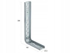 shumee Montažni kotnik za prizidke in temelje SFS JB-A sistem 150 mm x 280 mm