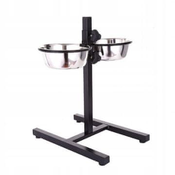 shumee Komplet 2 kovinskih skled na stojalu 2 x 1600 ml