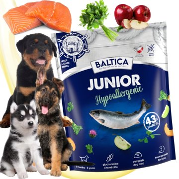 shumee BALTICA JUNIOR HIPOALERGENA hrana za mladičke velikih in velikanskih pasem 1 kg