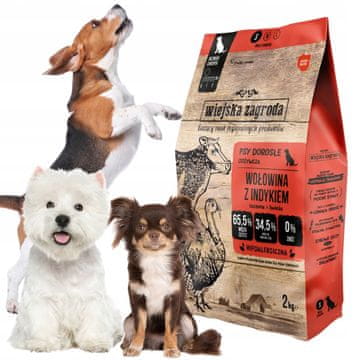 shumee Rural Farm pasja hrana GOVEDINA IN PURAN hipoalergena brez žitaric 2kg