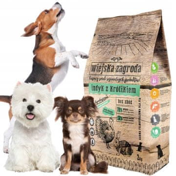 shumee Hrana za pse Rural Farm PURAN Z ZAJECEM hipoalergena brez žitaric 2 kg.