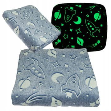 shumee GLOW IN THE DARK GALAXY BLANK GLOW mehka in prijetna svetiljka 150x200