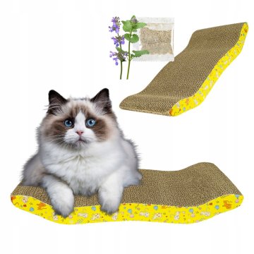 shumee PRASKALNICA za mačke iz kartona z mačjo meto, okolju prijazna KARTONSKA MAČJA META