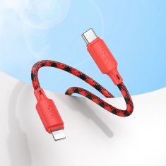 Hoco USB C kabel za Lightning Hoco PD 27W 1 m X116 rdeč preliv