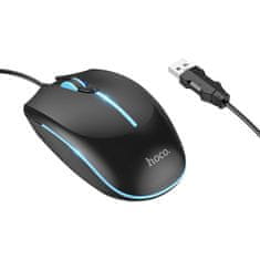 Hoco Žična igralna miška Hoco USB A 2400 dpi GM37 črna