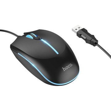Hoco Žična igralna miška Hoco USB A 2400 dpi GM37 črna