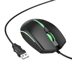 Hoco Žična igralna miška Hoco USB A 2400 dpi GM37 črna