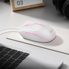 Hoco Žična igralna miška Hoco USB A 2400 dpi GM37 bela