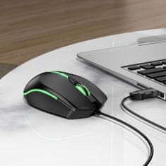 Hoco Žična igralna miška Hoco USB A 2400 dpi GM37 črna