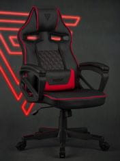 SENSE7 Igralni stol Knight PU, Rdeč