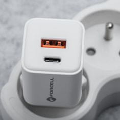 FORCELL Mrežni polnilnik za telefon Forcell F-Energy Mini GaN III USB C + USB A QC4.0 PD 35W VT-35C bela 0INT
