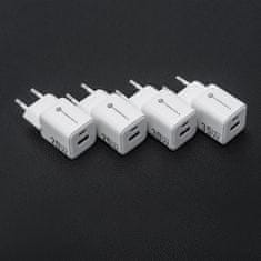 FORCELL Mrežni polnilnik za telefon Forcell F-Energy Mini GaN III USB C + USB A QC4.0 PD 35W VT-35C bela 0INT
