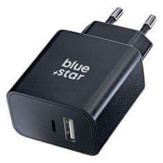 Blue Star Mrežni polnilnik za telefon Blue Star USB C + USB A QC4.0 PD 3A 25W TFB-TC-25WPD črn