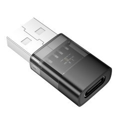 Hoco USB A na USB C adapter Hoco UA36C prozoren črn