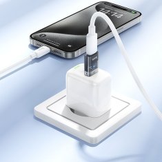 Hoco USB A na USB C adapter Hoco UA36C prozoren črn