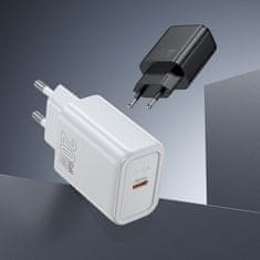 Hoco Mrežni polnilnik za telefon Hoco USB C QC PD 20W + kabel USB C za Lightning N60 bel