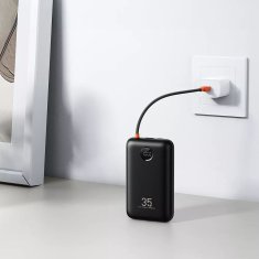VEGER VEGER powerbank 20000 mAh z vgrajenimi kabli tipa C / Lightning PD QC3.0 35W K2 (W2068) črn