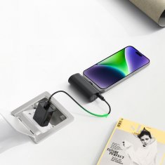 Blue Star Powerbank Blue Star 5000 mAh z vgrajenim priključkom Lightning 2,1A W0556P črn