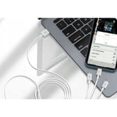 BASEUS BASEUS kabel 3v1 USB A na Micro USB / Lightning / Tip C 3,5A CAMLTYS-02 1,5 m bel