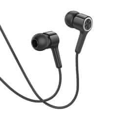 Hoco Žične slušalke Jack 3,5 mm Hoco M104 črne