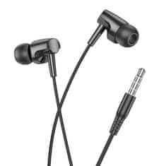 Hoco Slušalke z žico Jack 3,5 mm Hoco M112 črne