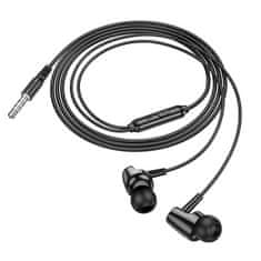 Hoco Slušalke z žico Jack 3,5 mm Hoco M112 črne