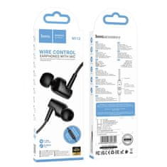 Hoco Slušalke z žico Jack 3,5 mm Hoco M112 črne