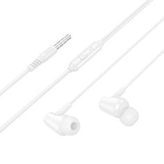 Hoco Slušalke z žico Jack 3,5 mm Hoco M112 bele