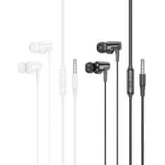 Hoco Slušalke z žico Jack 3,5 mm Hoco M112 bele