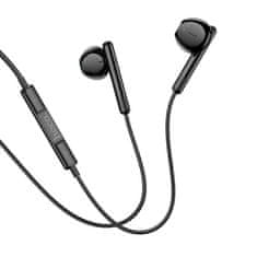 Hoco Slušalke z žico Jack 3,5 mm Hoco M93 črne