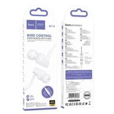 Hoco Slušalke z žico Jack 3,5 mm Hoco M112 bele