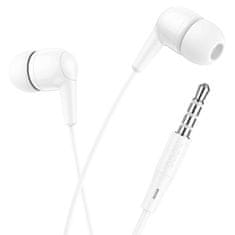 Hoco Slušalke z žico Jack 3,5 mm Hoco M97 bele
