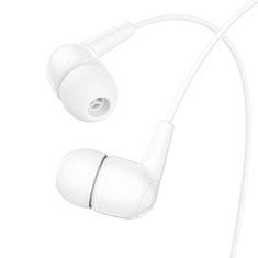 Hoco Slušalke z žico Jack 3,5 mm Hoco M97 bele