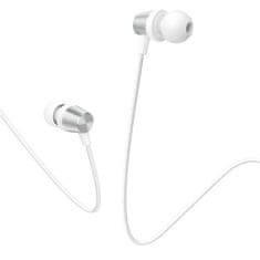 Hoco Slušalke z žico Jack 3,5 mm Hoco M79 bele