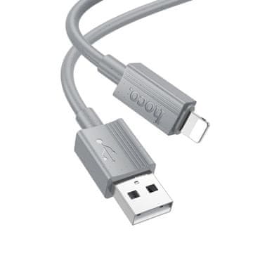 Hoco USB kabel A na Lightning Hoco 2,4A 1 m X107 siv
