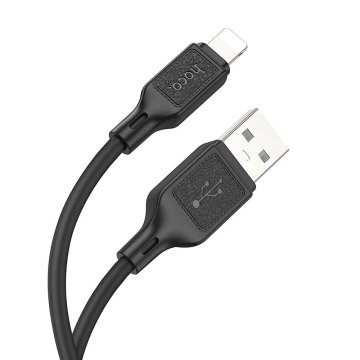 Hoco Hoco USB A na Lightning kabel, 2,4 A, 1 m, X90, črn