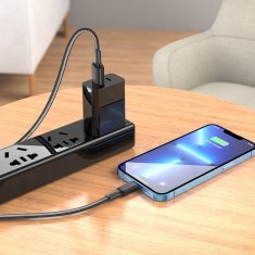 Hoco USB kabel A na Lightning Hoco 2,4A 1 m X69 črno-bel