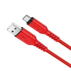 Hoco USB kabel A na USB C Hoco QC 3A 1 m X59 rdeč