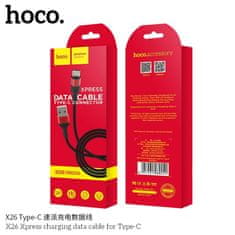 Hoco USB kabel A na USB C Hoco 2A 1 m X26 črno rdeč
