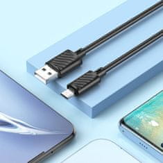 Hoco USB kabel A na Micro USB Hoco 2,4A 1 m X88 črn