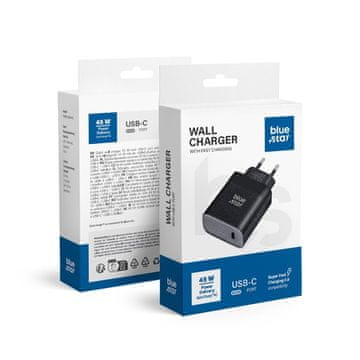 Blue Star Mrežni polnilnik za telefon Blue Star USB C QC4.0 PD 3A 45W TFB-TC-45W črn