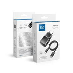 Blue Star Mrežni polnilnik za telefon Blue Star USB A 1A 5W + kabel USB A na Micro USB TFK-TC-1100B črn