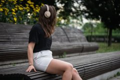 FORCELL Brezžične slušalke Forcell F-Audio ANC Touch Beat, bež