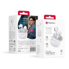 FORCELL Brezžične slušalke Forcell F-Audio TWS Clear Sound bele