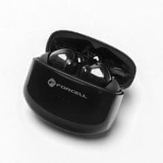 FORCELL Brezžične ušesne slušalke Forcell F-Audio TWS Clear Sound črne