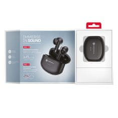 FORCELL Brezžične ušesne slušalke Forcell F-Audio TWS Clear Sound črne
