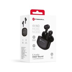 FORCELL Brezžične ušesne slušalke Forcell F-Audio TWS Clear Sound črne